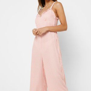 SOLD Cotton On Pink Checkered Jumpsuit Size L
